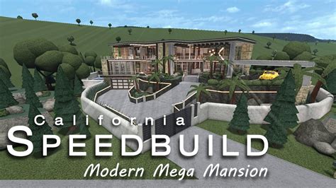 Bloxburg California Modern Mega Mansion Full Speedbuild 935k Youtube
