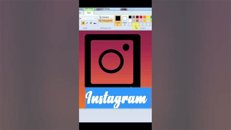 How To Draw Instagram Logo In Ms Paint Youtube