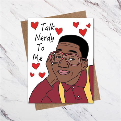 Funny Valentine Card Urkel Love Card Nerd Love Card Urkel Etsy