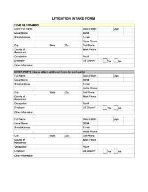 Victim legal counsel client intake form sample. Client Intake Form Forms and Templates - Fillable forms & Samples for PDF, Word