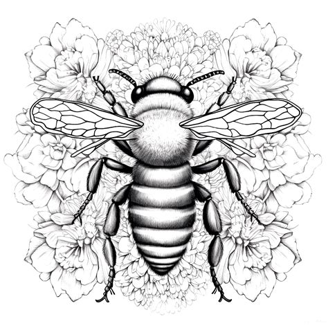 Biene Ausmalbild Ausdrucken Ausmalbild Biene Auf Einer Blume My Xxx Hot Girl