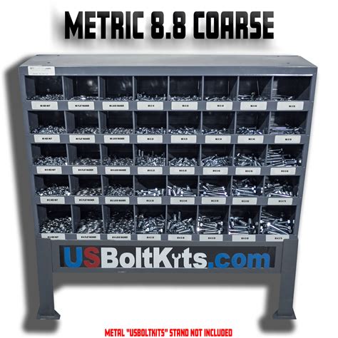3625 Piece Metric Class 88 Coarse Thread Bin Kit With 40 Hole Bin Us