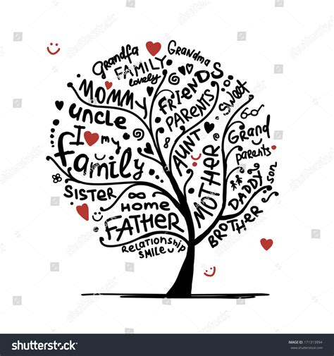 A personal account of the discovery of the structure of dna tree nucleic acid double helix genetics, watercolor colorful tree of life, branch, biology png. Family Tree Sketch Your Design Stock Vector 171313994 ...