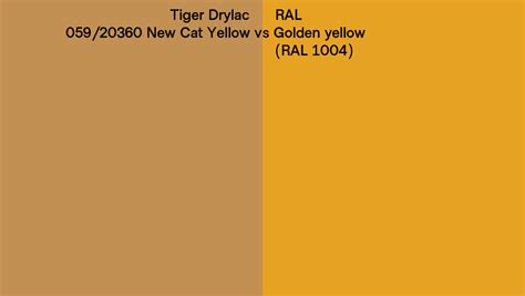 Tiger Drylac New Cat Yellow Vs Ral Golden Yellow Ral