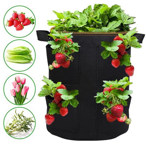 Travelwant Strawberry Grow Bag Strawberry Plant Bag With 8 Side