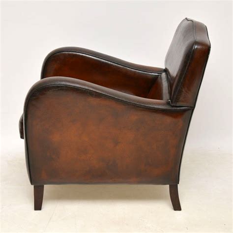 Pair of antique leather wing back armchairs. Pair of Antique Distressed Leather Armchairs - Marylebone ...