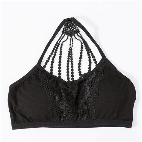 women sexy lace solid color boob tube top shoulder strap seamless casual cotton soft breathable