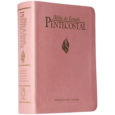 Bíblia De Estudo Pentecostal Rosa Cpad Cpad