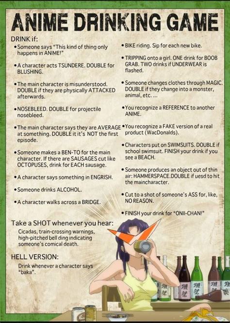 Anime drinking game | Otome Amino