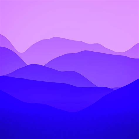 Abstract Mountain Landscape Blue Violet Orchid Plum By Matthias Hauser