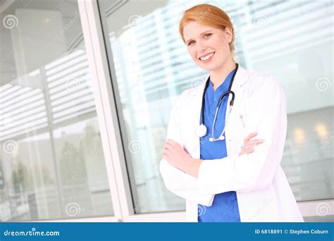 Pretty Nurse With Stethoscope Stock Image Image Of Illness Care 6818891