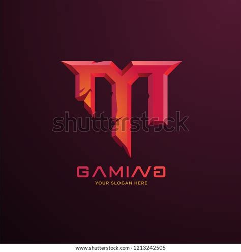Professional M Letter Monogram Gaming Logo Stock Vector Royalty Free