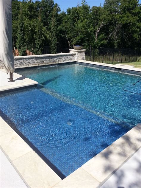Rectangular Fiberglass Pool With Tanning Ledge Pierpont Seaborn