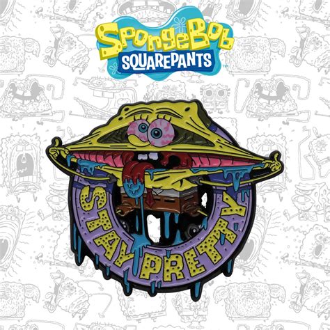 spongebob squarepants limited edition pin stay pretty 24h delivery getdigital