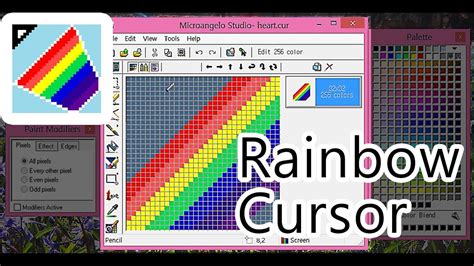 Making A Rainbow Cursor Speed Tutorial Youtube