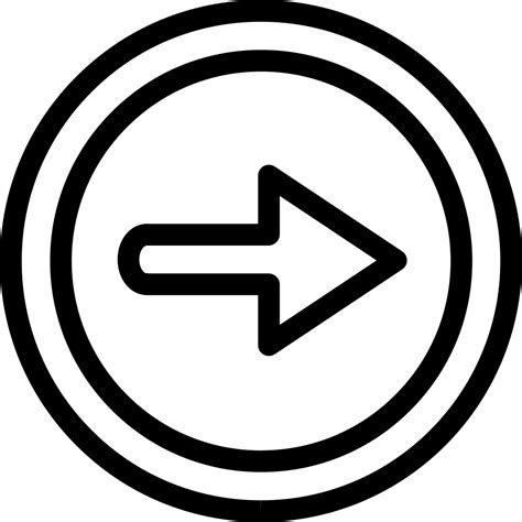 Download Right Arrow In Double Circle Outline Svg Png Icon Free ...