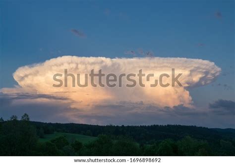 Cumulonimbus Capillatus Cloud Developed Towering Structure Stock Photo