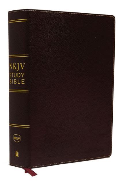 Nkjv Study Bible Premium Bonded Leather Burgundy Comfort Print The