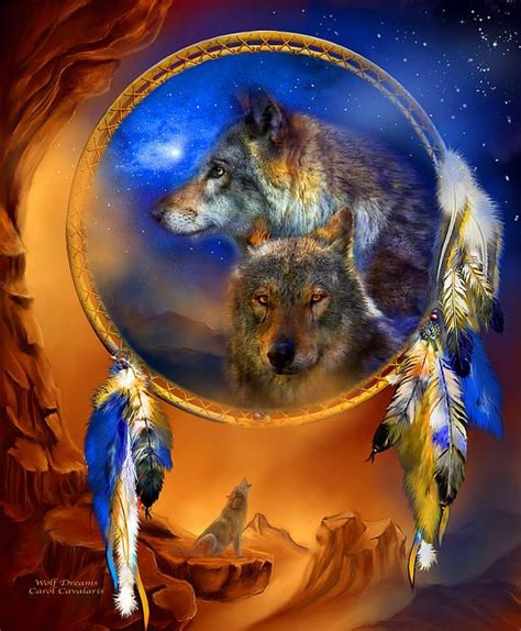 Very Cool Dream Catcher Art Native American Wolf Dream Catcher