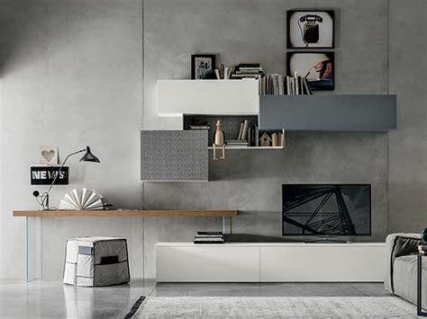Meuble tv et bureau intégré. Composition meuble tv et bureau A054 - Meubles Bouchiquet