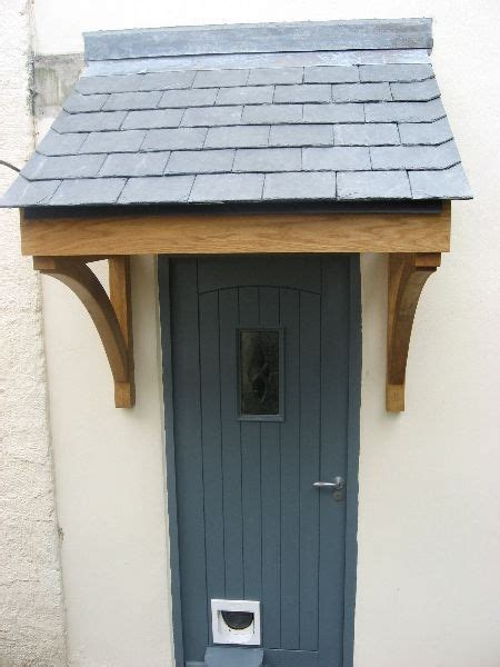 I wanted a canopy for over my conservatory door so it had to be lightweight and white, just what i wanted and at a good price. oak and slte flat roof canopy - Google Search | Door ...