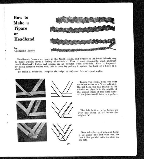 How To Make A Tipare Or Headband From Te Ao Hou The Maori Magazine