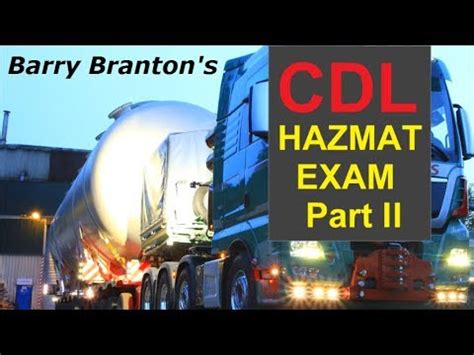 Hazardous Materials Hazmat Endorsement Exam Questions And Answers Part