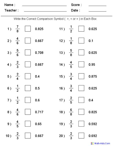 Get free access for 10 days! 17 Best Images of 5th Grade Summary Worksheets For Practice - Fractions and Decimals Worksheets ...