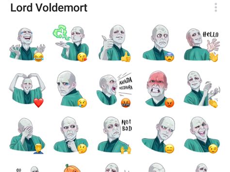 Lord Voldemort Sticker Pack Telegram Stickers Library