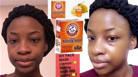 Diy Baking Soda Lemon 🍋 And Honey 🍯 Face Mask For Clear Skin Youtube