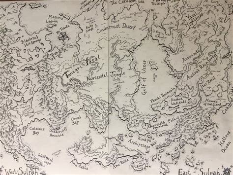 Oc Map Of The Continent Sulrah In My Homebrew World Dnd