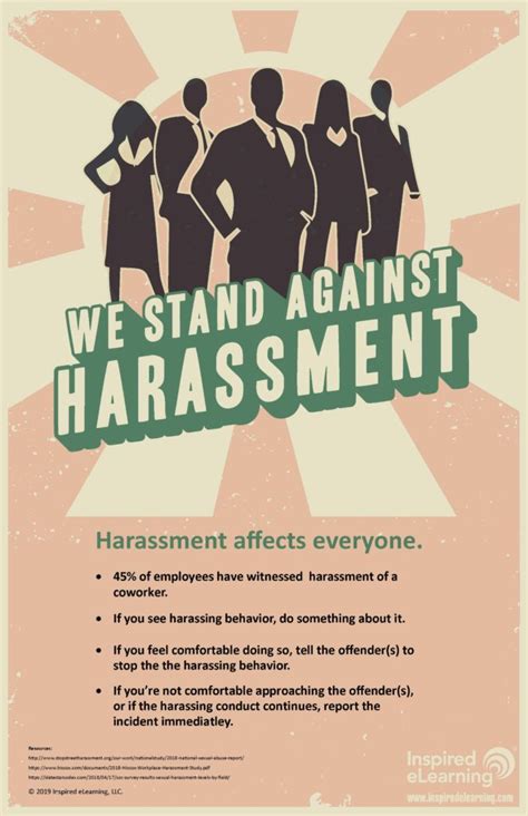 Harassment Prevention Posters Inspired Elearning Resources