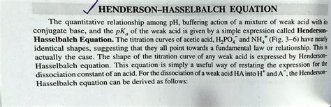Henderson Hasselbalch Equation The Titration Curves Of Acetic Acid H