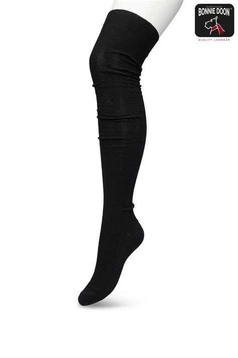 Classic Cable Over Knee Sock Black 36 42 Black P53498101106