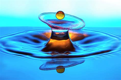 Water Drop Impact Photograph By Frank Foxscience Photo Library Fine