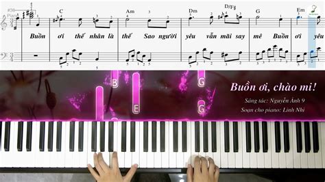 Buồn ơi Chào mi Nguyễn Ánh 9 Piano solo Easy level Linh Nhi