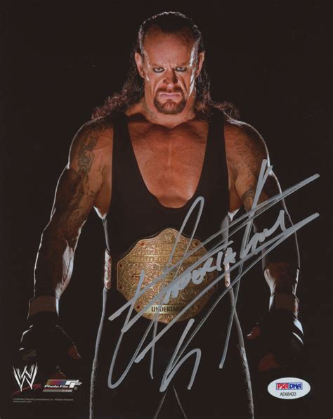 The Undertaker Signed Wwe X Photo Psa Coa Pristine Auction