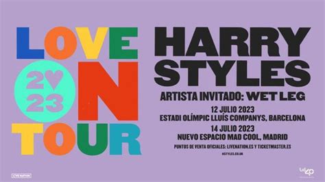 concierto de harry styles en madrid love on tour 2023 nuevo recinto mad cool el 14 de julio 2023