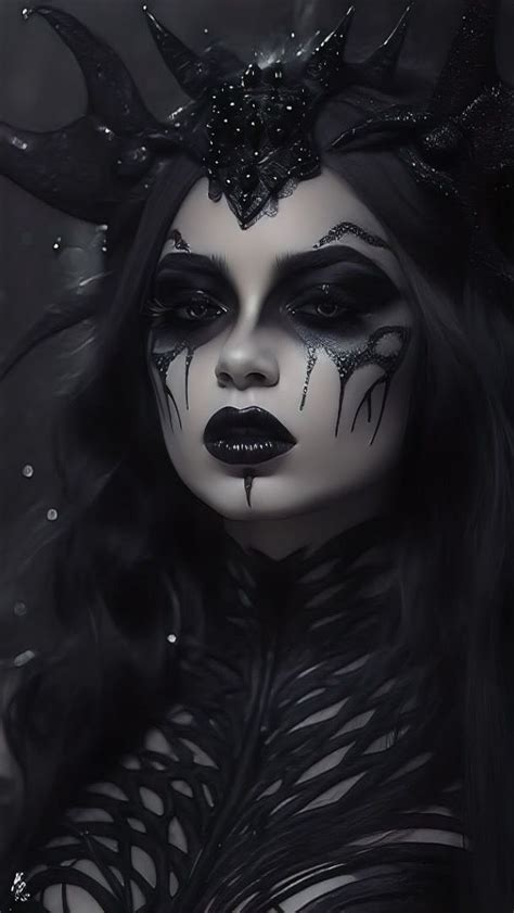dark beauty photography dark queen gothic fantasy art halloween makeup scary skull artwork
