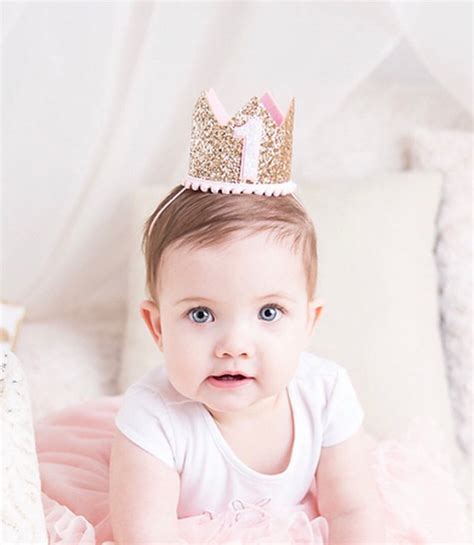 1st Birthday Girl Crown First Birthday Girl Outfit First Etsy