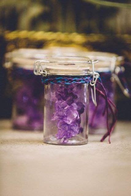 Little Crystal Wedding Favors In Jars Candy Wedding Favors Geode