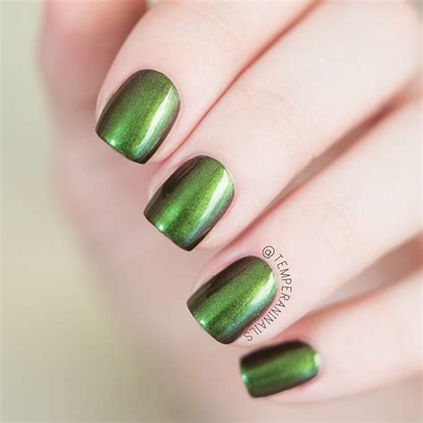 Opi Green On The Runway Swatch By Temperani Nails Nailpolis Museum