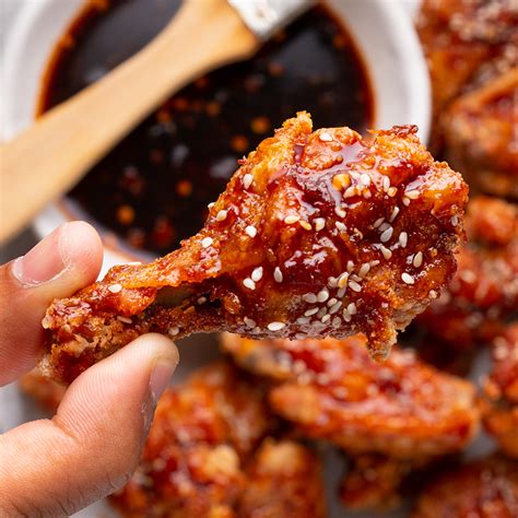 Chicken wings are egged and fried in butter, then baked in a tangy sauce of soy sauce, water great recipe! Korean Fried Chicken Wings | Recept in 2020