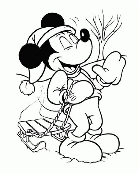 Mickey Mouse Christmas Coloring Pages To Download And Print For Free