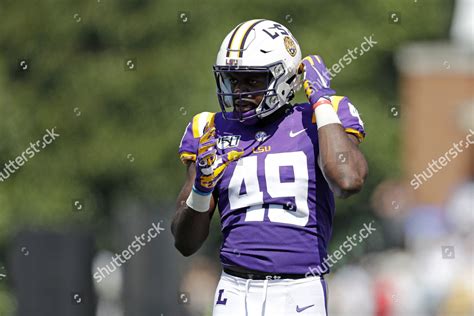 Lsu Linebacker Travez Moore Plays Against Editorial Stock Photo Stock