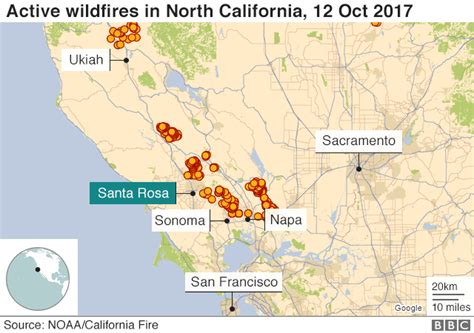 California Wildfires Calistoga Evacuated Amid Blazes Bbc News