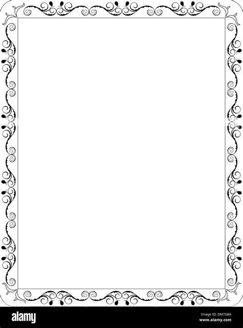 Blank Floral Frame Border Stock Vector Image And Art Alamy