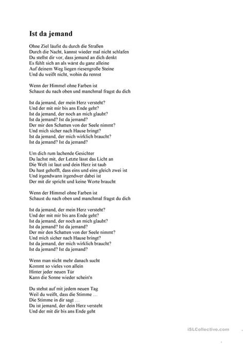 Check spelling or type a new query. Adel Tawil: Ist da jemand Arbeitsblatt - Kostenlose DAF ...