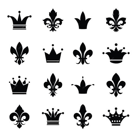 Premium Vector Set Of Vintage Royal Crown Patterns Vector