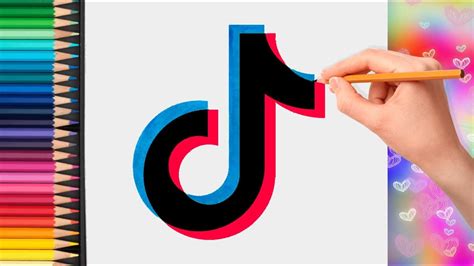 How To Draw The Tiktok Logo Tik Tok Logo Drawing Youtube Images And Photos Finder